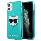  niebieskie hard case Glitter Choupette Fluo do Apple iPhone 12 Pro Max (6.7 cali)