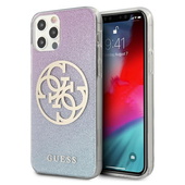 etui brokatowe  niebieskie hard case Glitter Gradient 4G Circle Logo do Apple iPhone 12 Pro (6.1 cali)