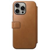 Nomad Modern Leather Folio Pokrowiec br�zowe do Apple iPhone 15 Pro Max