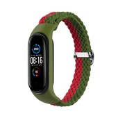 Opaska pleciona Smart Band M3/M4/M5/M6 GREEN-RED / ZIELONO-CZERWONY do SAMSUNG ZV50