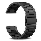Pasek ze stali nierdzewnej do zegarka / smartwatch 22mm, BLACK / CZARNY do SAMSUNG ZV50