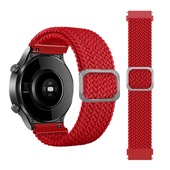 Pleciony pasek do zegarka / smartwatch 20mm, RED / CZERWONY do SAMSUNG ZV50