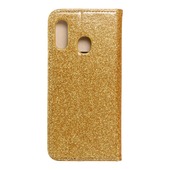 Pokrowiec brokatowy Shining Book z�oty do Samsung Galaxy A20e