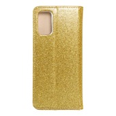 Pokrowiec brokatowy Shining Book z�oty do Samsung Galaxy S20 Plus