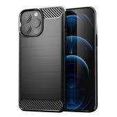 Pokrowiec Carbon Case czarny do Apple iPhone 13 Pro