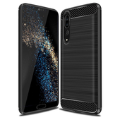 etui na ty� Pokrowiec Carbon Case czarny do Huawei P20