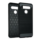 etui silikonowe Pokrowiec Carbon Case czarny do LG K41S