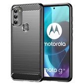 Pokrowiec Carbon Case czarny do Motorola Moto G71 5G
