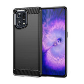 Pokrowiec Carbon Case czarny do Oppo Find X5