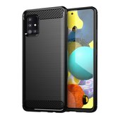 Pokrowiec Carbon Case czarny do Samsung A71 5G