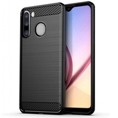 etui pancerne Pokrowiec Carbon Case czarny do Samsung Galaxy A21
