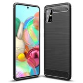 Pokrowiec Carbon Case czarny do Samsung Galaxy A71