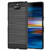 etui pancerne Pokrowiec Carbon Case czarny do Sony Xperia 10