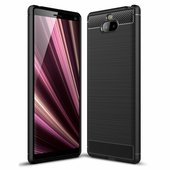 Pokrowiec Carbon Case czarny do Sony Xperia 10 Plus