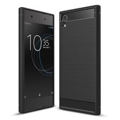 Pokrowiec Carbon Case czarny do Sony Xperia XA1