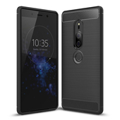 Pokrowiec Carbon Case czarny do Sony Xperia XZ2