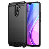 etui pancerne Pokrowiec Carbon Case czarny do Xiaomi Redmi 9