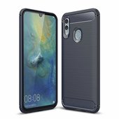 etui pancerne Pokrowiec Carbon Case niebieski do Huawei P Smart 2019