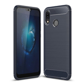 etui na ty� Pokrowiec Carbon Case niebieski do Huawei P20 Lite