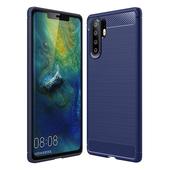 etui pancerne Pokrowiec Carbon Case niebieski do Huawei P30 Pro