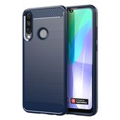 etui pancerne Pokrowiec Carbon Case niebieski do Huawei Y6P