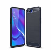 Pokrowiec Carbon Case niebieski do Oppo RX17 Neo