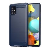 etui pancerne Pokrowiec Carbon Case niebieski do Samsung A51 5G