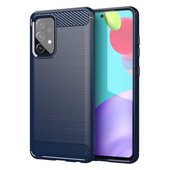 Pokrowiec Carbon Case niebieski do Samsung Galaxy A52S 5G