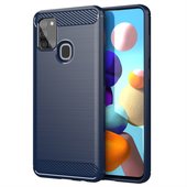 Pokrowiec Carbon Case niebieski do Samsung Galaxy A21s