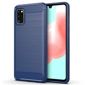 etui pancerne Pokrowiec Carbon Case niebieski do Samsung Galaxy A41
