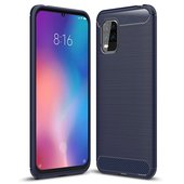 Pokrowiec Carbon Case niebieski do Xiaomi Mi 10 Lite