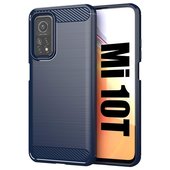 etui pancerne Pokrowiec Carbon Case niebieski do Xiaomi Mi 10T
