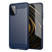 Pokrowiec Carbon Case niebieski do Xiaomi POCO M3