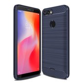 Pokrowiec Carbon Case niebieski do Xiaomi Redmi 6