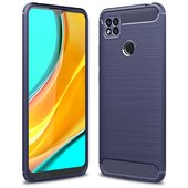 Pokrowiec Carbon Case niebieski do Xiaomi Redmi 9C