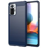 Pokrowiec Carbon Case niebieski do Xiaomi Redmi Note 10 Pro