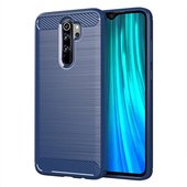 etui pancerne Pokrowiec Carbon Case niebieski do Xiaomi Redmi Note 8 Pro