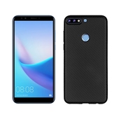 Pokrowiec Carbon Fiber czarny do Huawei Y7 (2018)