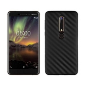 Pokrowiec Carbon Fiber czarny do Nokia 6 (2018)