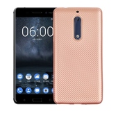 Pokrowiec Carbon Fiber różowy do Nokia 5 Pokrowiec Carbon Fiber różowy do Nokia 5