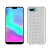 Pokrowiec Carbon Fiber srebrny do Huawei Honor 10