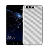Pokrowiec Carbon Fiber srebrny do Huawei P10