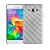 Pokrowiec Carbon Fiber srebrny do Samsung Galaxy J3