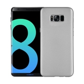 Pokrowiec Carbon Fiber srebrny do Samsung Galaxy S8