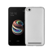 Pokrowiec Carbon Fiber srebrny do Xiaomi Redmi 5A