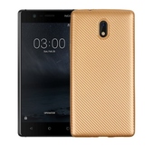 Pokrowiec Carbon Fiber z�oty do Nokia 3