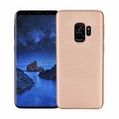 Pokrowiec Carbon Fiber z�oty do Samsung Galaxy S9