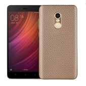 Pokrowiec Carbon Fiber z�oty do Xiaomi Redmi 4X