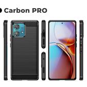 Pokrowiec Carbon Pro czarny do Motorola Moto Edge 40 Neo