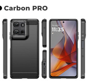 Pokrowiec Carbon Pro czarny do Motorola Moto G75 5G